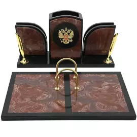 Письменный прибор из лемезита с гербом "Канцелярский"