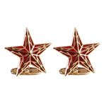 Kremlin Star gold cufflinks with enamel