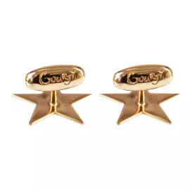 Запонки из золота "Кремлевская звезда" с эмалью