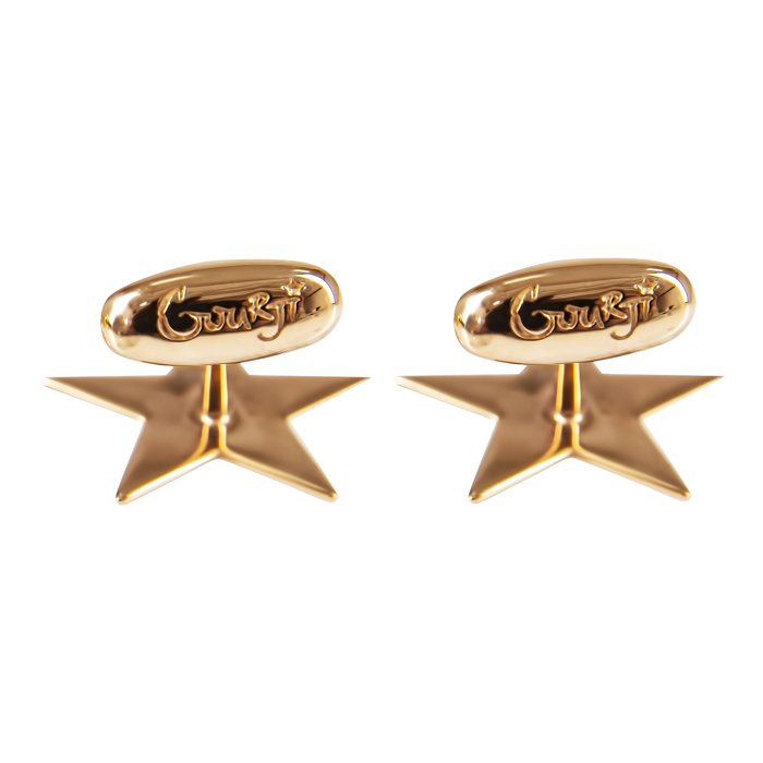 Kremlin Star gold cufflinks with enamel