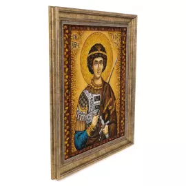 Икона из янтаря "Георгий Победоносец"