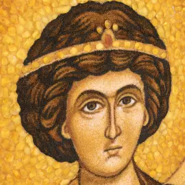 Икона из янтаря "Георгий Победоносец"