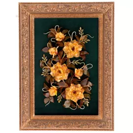 Панно из янтаря "Цветы"