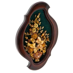 Figured amber panel "Bouquet with lily" (green)