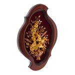 Figured amber panel "Bouquet with lily" (red)