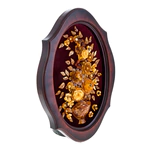 Figured amber panel "Delicate bouquet" (red)