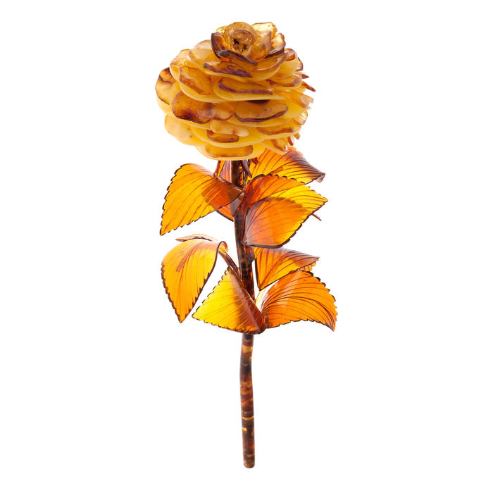 Amber flower "Rose" small