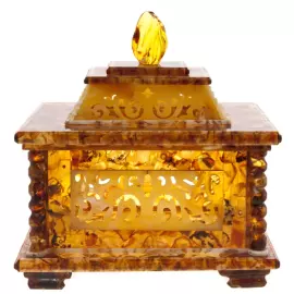 Ларец из янтаря "Янтарное пламя"