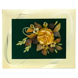 Amber panel "Bouquet of roses"