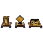 Настольный набор руководителя из янтаря "Герб РФ"