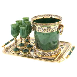 Набор для шампанского "Нефрит" Златоуст Набор для шампанского "Нефрит" Златоуст