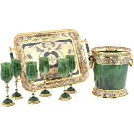 Набор для шампанского "Нефрит" Златоуст Набор для шампанского "Нефрит" Златоуст