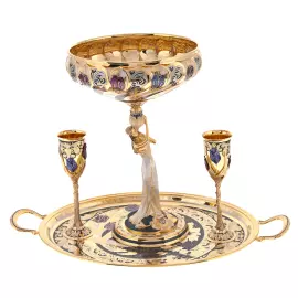 Набор для вина "Тюльпаны" Златоуст