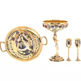 Набор для вина "Тюльпаны" Златоуст