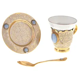 Кофейный набор "Элегант" с агатом, Златоуст