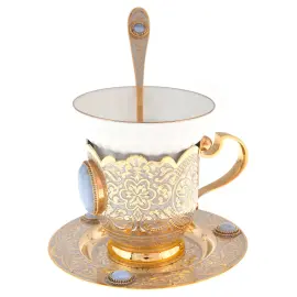 Кофейный набор "Элегант" с агатом, Златоуст