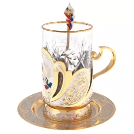 Чайный набор "Герб РФ" Златоуст