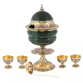 Набор для пунша "Нефритовый" на 4 персоны, Златоуст