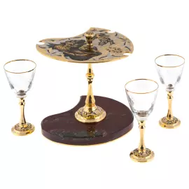 Набор для вина "Охота на медведя" Златоуст