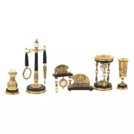 Настольный набор руководителя из яшмы "Домино" Златоуст