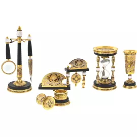 Настольный набор руководителя из яшмы "Домино" Златоуст