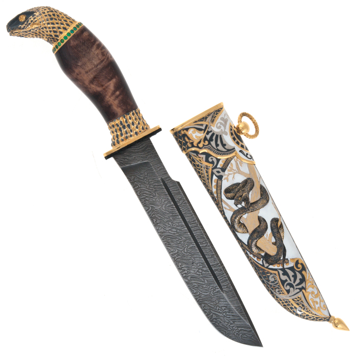 Knife decorated with "Snake" Zlatoust