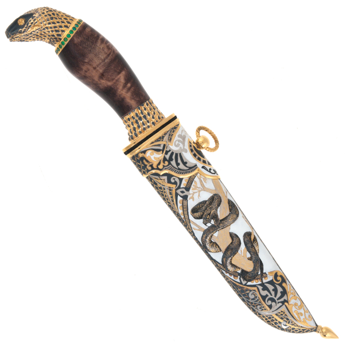 Knife decorated with "Snake" Zlatoust