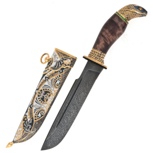 Knife decorated with "Snake" Zlatoust