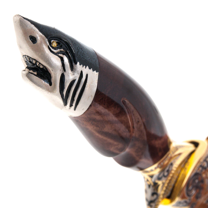 Knife decorated with "Shark" Zlatoust