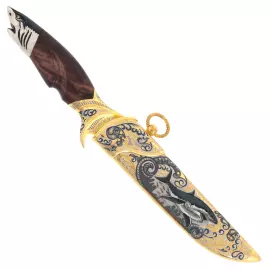 Нож украшенный "Акула" Златоуст