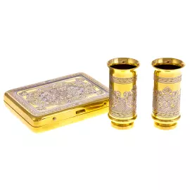 Портсигар "Украшенный" с 2 стопками, Златоуст