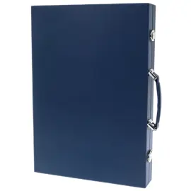 Эксклюзивный набор для игры в нарды "Baptiste" из кожи, сине-белый Эксклюзивный набор для игры в нарды "Baptiste" из кожи, сине-белый