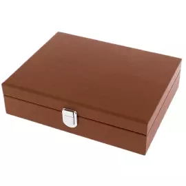 Exclusive Buffalo poker set made of leather, gold