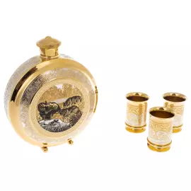 Набор охотничий "Охота на медведя" с ножом, на 3 персоны, Златоуст