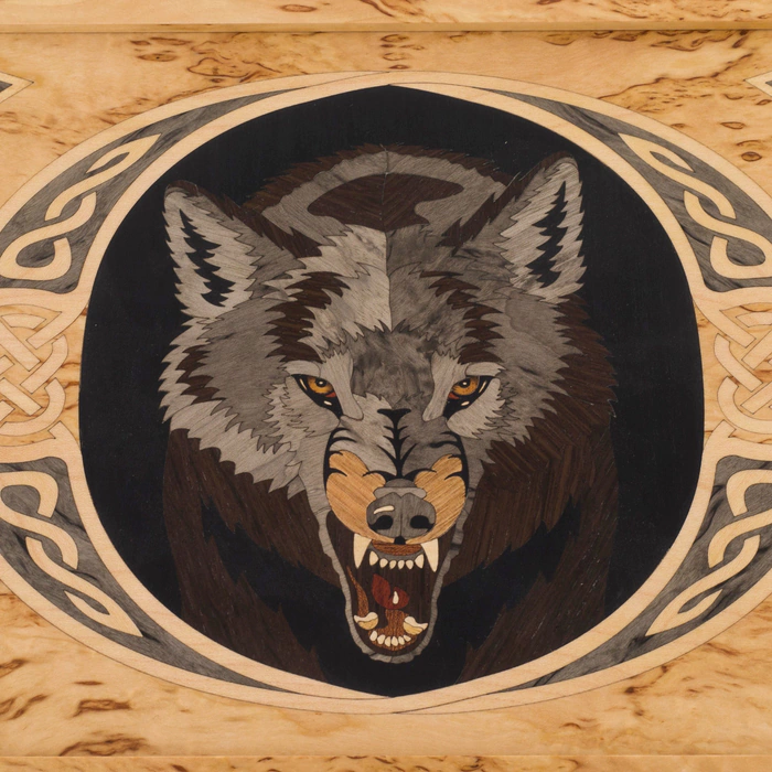 Gun cleaning kit made of Karelian birch "Wolf" small