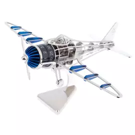 Эксклюзивные настольные часы "Time Flies" синие