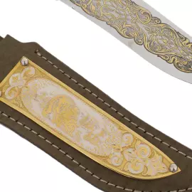 Набор охотничий большой "Охота на медведя" с ножом, на 3 персоны, Златоуст