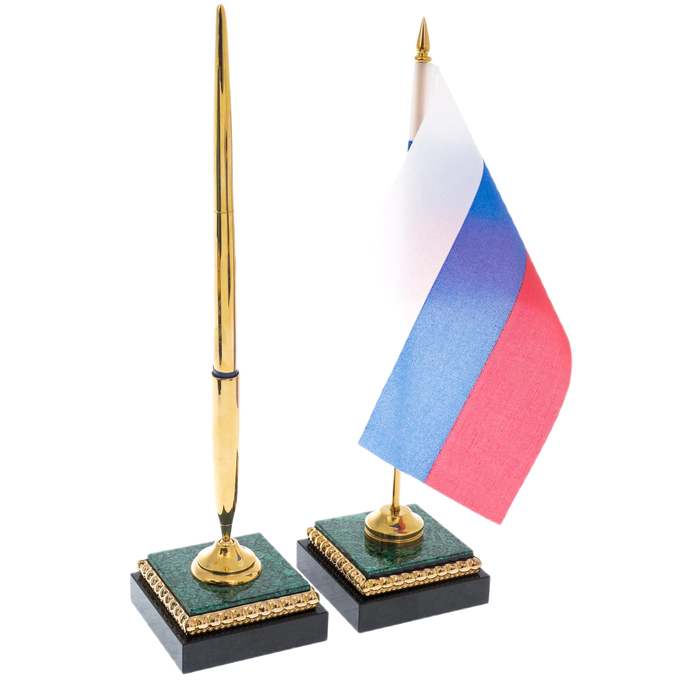 A set of malachite "Presidential" Zlatoust