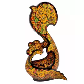 Bucket "Bird" khokhloma