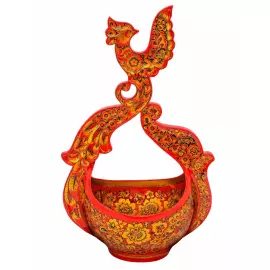 Bucket "Songbird" Khokhloma