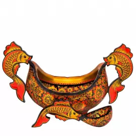 Ladle with a spoon of Khokhloma's "Fish"