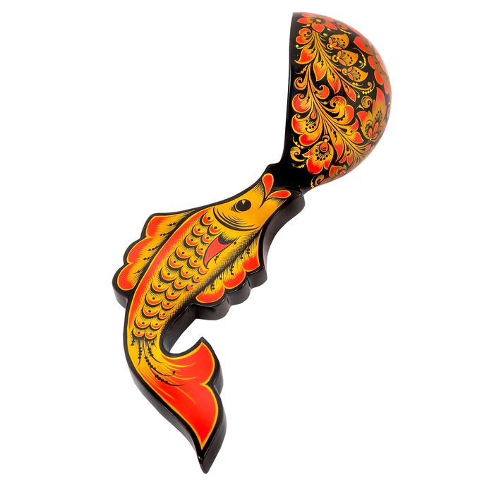 Ladle with a spoon of Khokhloma's "Fish"