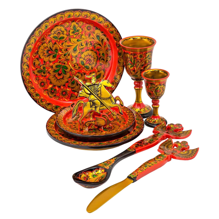 A set of devices for one person "Moskovia" Khokhloma
