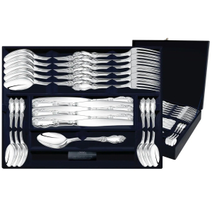 Silver-plated Silver Rose dining set: fork, spoon, knife, teaspoon, for 12 people, 48 items