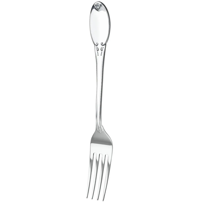 Silver table set "Smooth": fork, spoon, knife, teaspoon, for 6 persons, 24 items