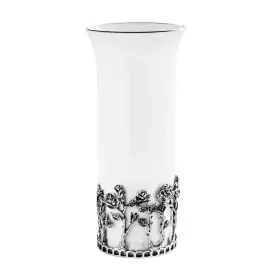 Серебряный набор для кофе "Розалия": ваза, кофейник, сахарница, сливочник