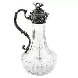 Серебряный кувшин "Королевская охота" с чернением