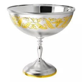 Серебряная ваза для варенья №12 с позолотой