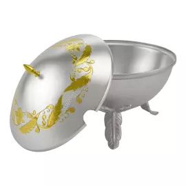 Серебряная ваза для меда №23 с позолотой