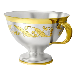 Silver cup and saucer No. 1 "Versailles" for 1 person